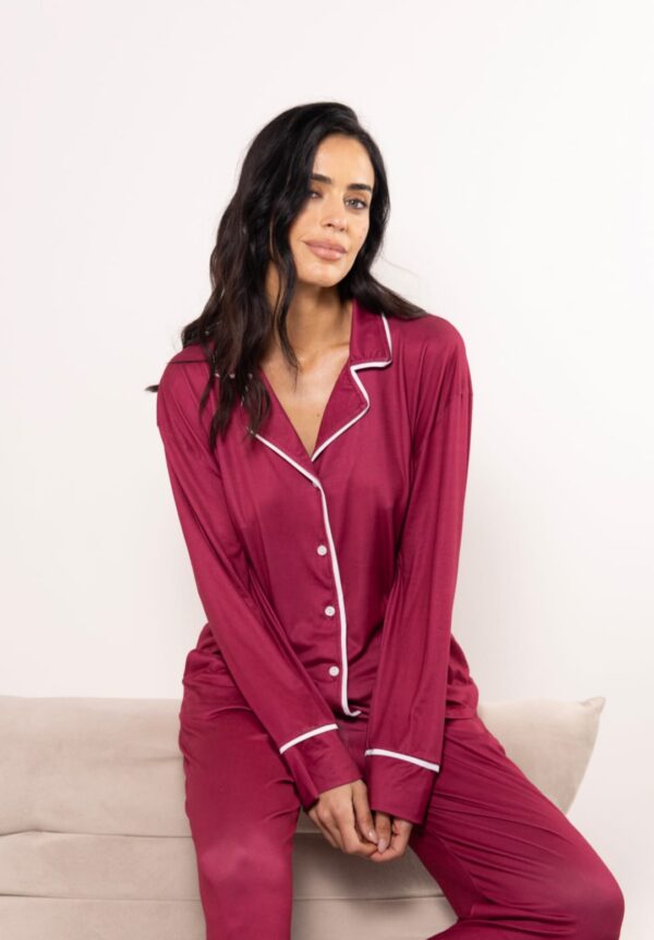 ANDRESSA P9044 PIJAMA CASACA ABOTONADA - Imagen 6
