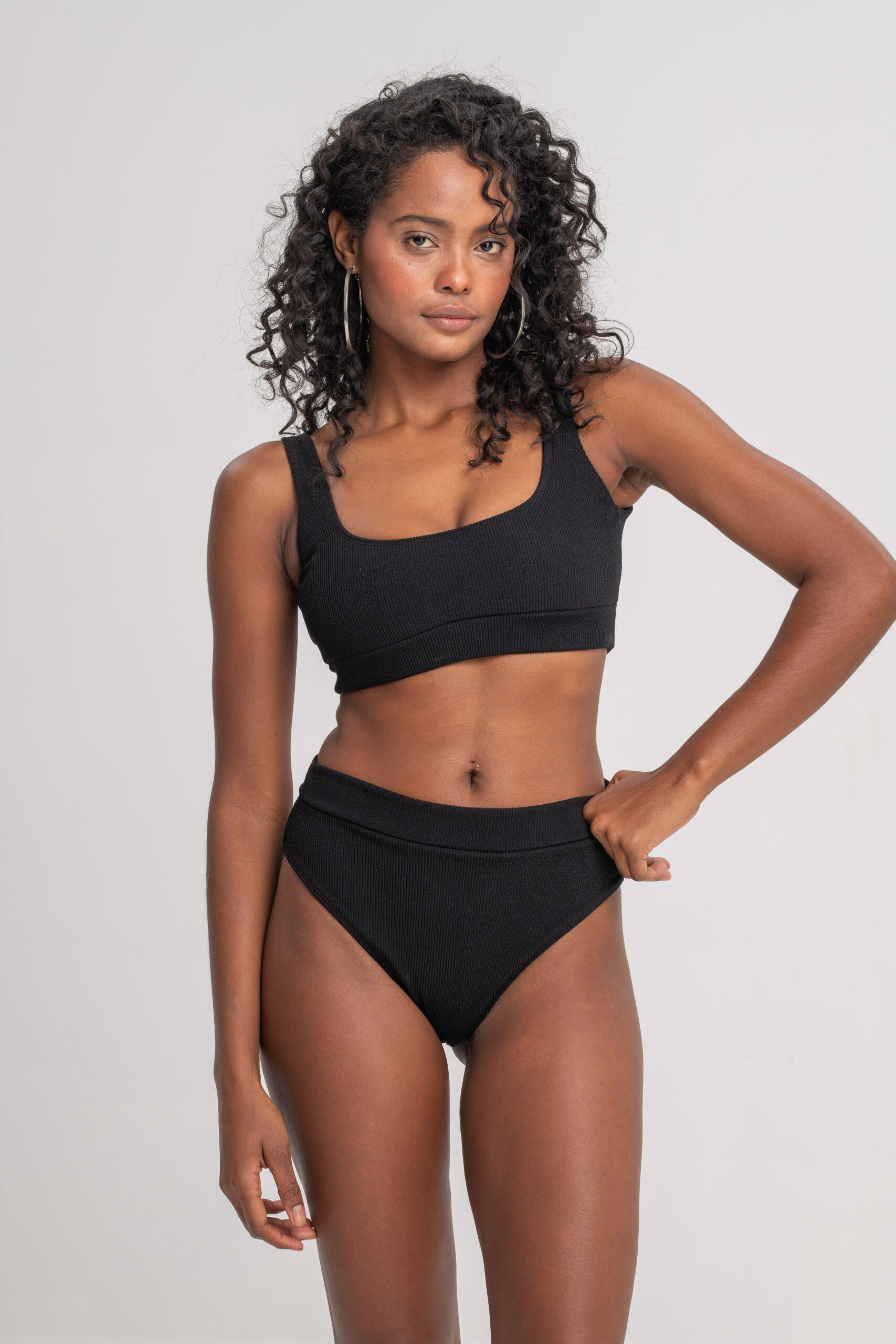 DOLCISIMA 889P CONJUNTO TOP Y BOMBACHA ALTA CON CINTURA AMERICANA TEXTURADA - Imagen 3