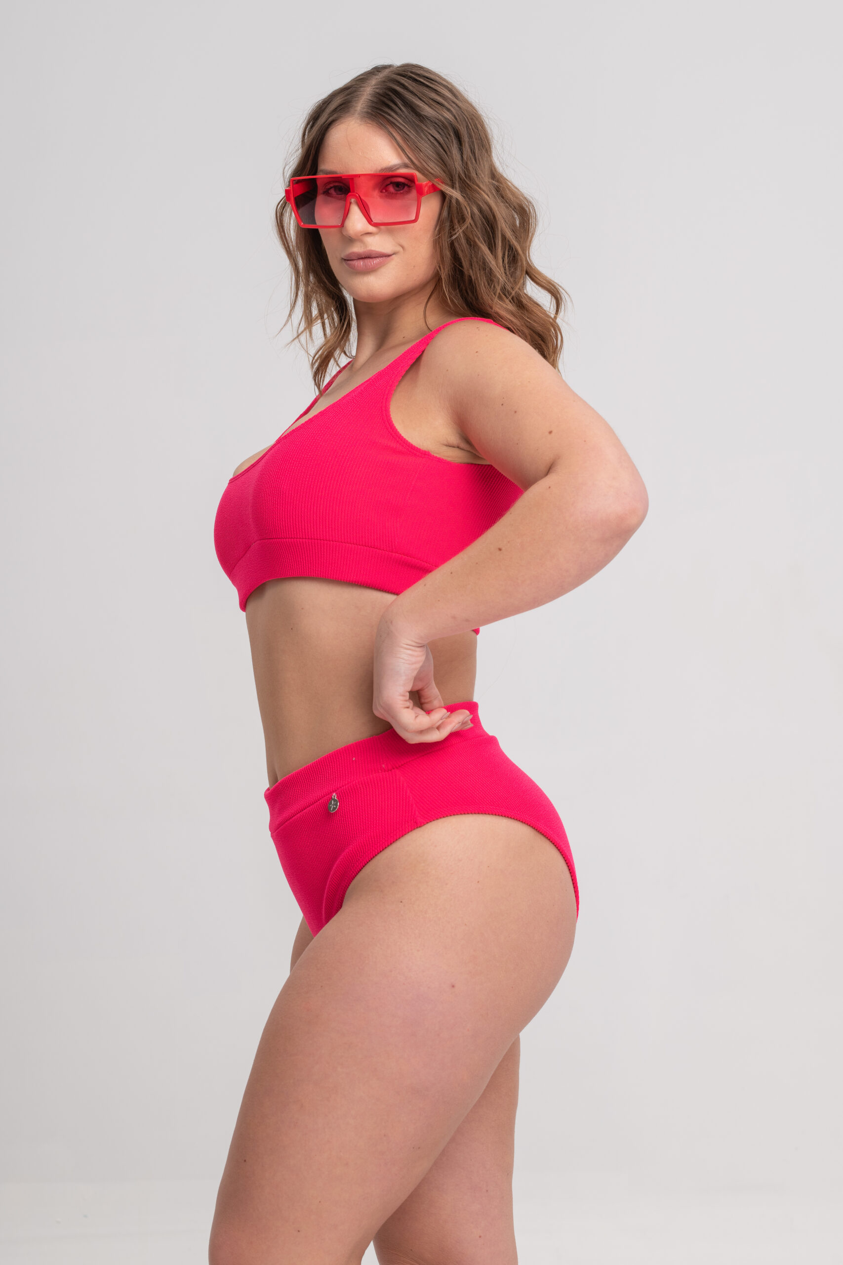 DOLCISIMA 889P CONJUNTO TOP Y BOMBACHA ALTA CON CINTURA AMERICANA TEXTURADA - Imagen 6