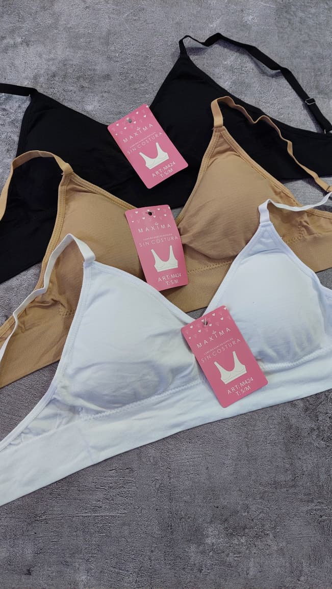 MAXIMA 424 CORPIÑO BRETEL FINO CON GANCHOS SIN COSTURA - Imagen 3
