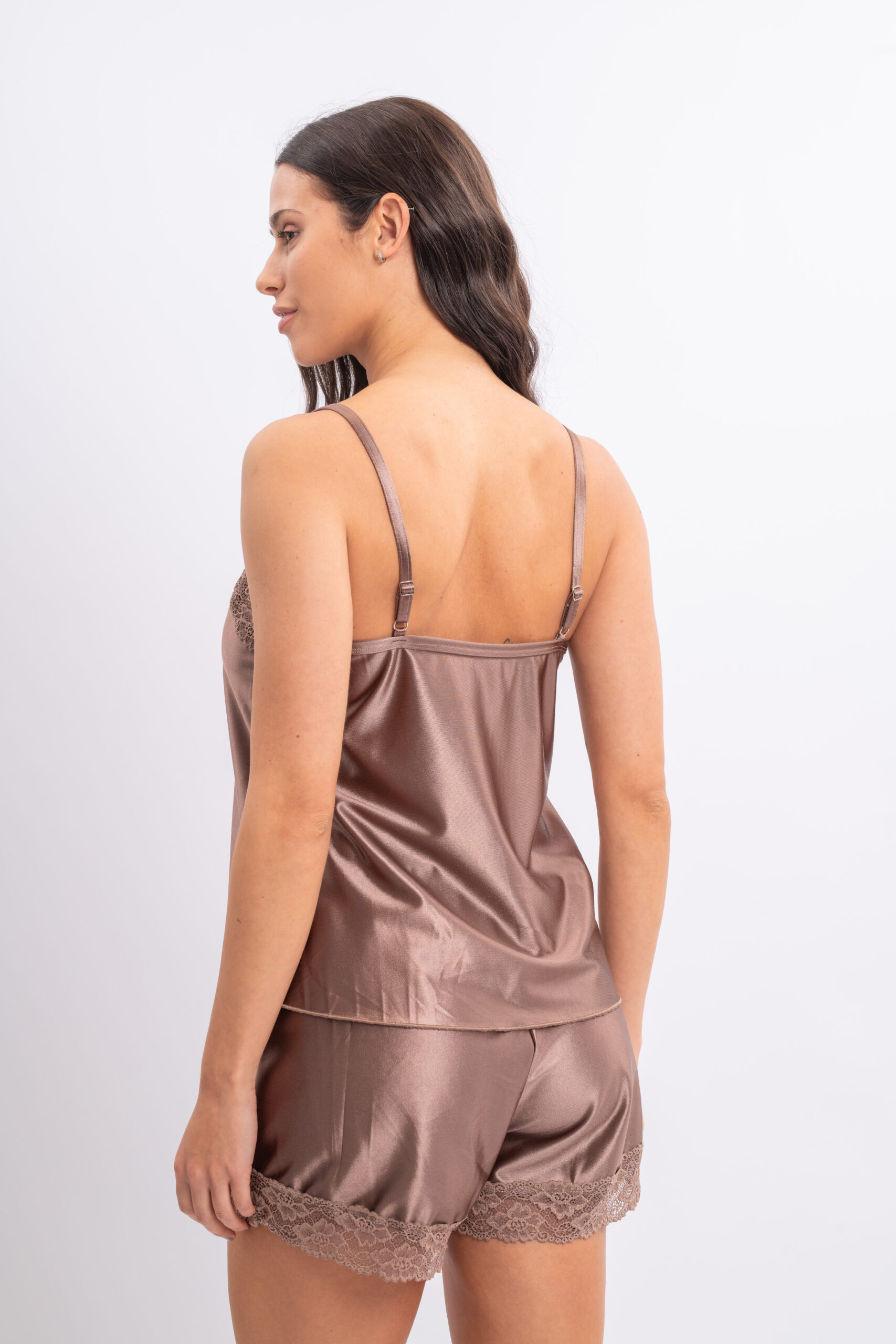 DOLCISIMA 1533L PIJAMA SATEN DE PUNTO Y PUNTILLA - Imagen 3