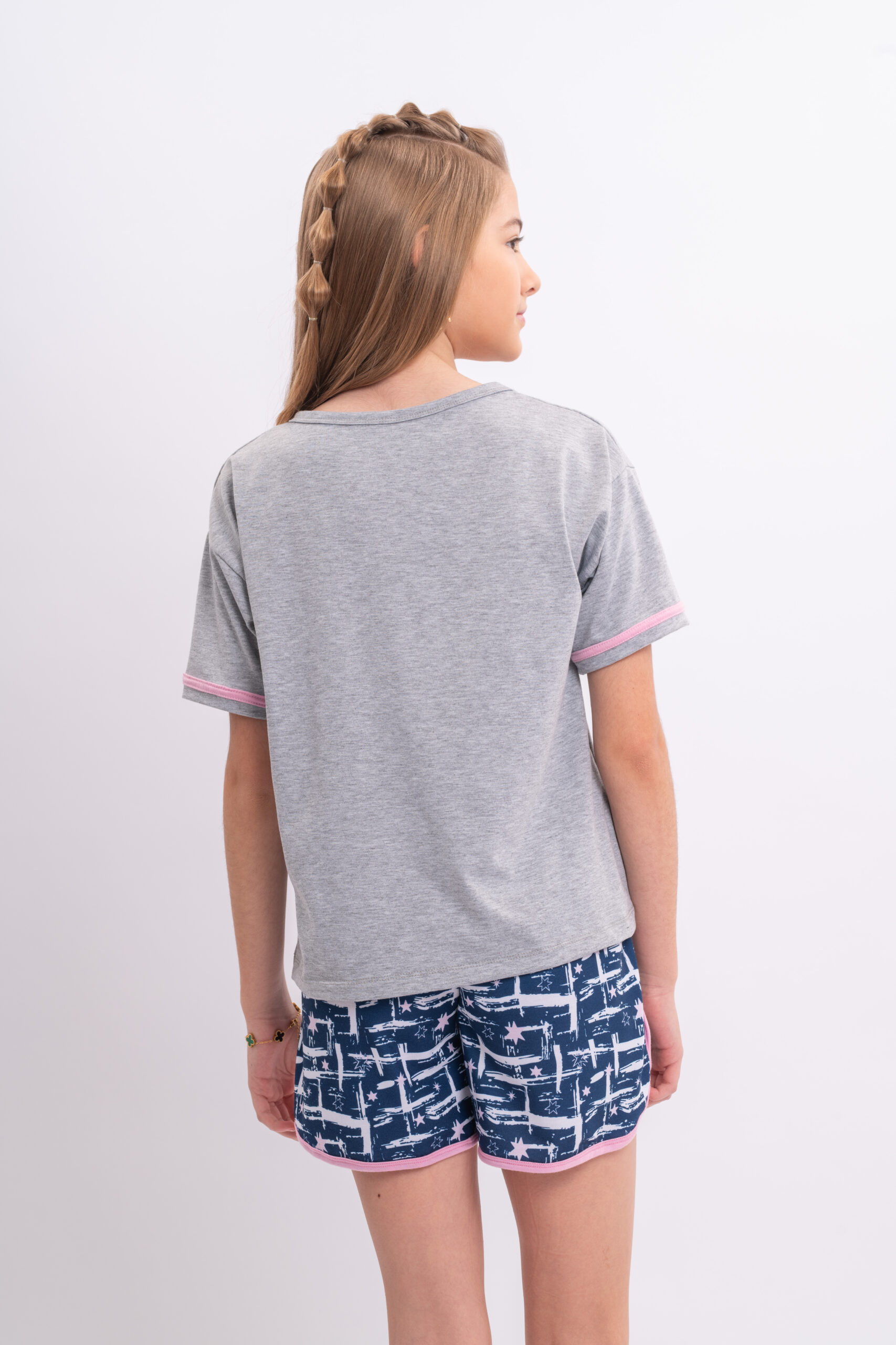 DOLCISIMA 1535NL PIJAMA TEEN REMERA Y SHORT ESTAMPADO CON VIVOS - Imagen 4
