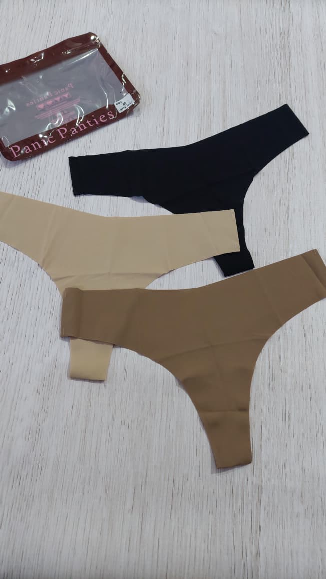 PANIC PANTIES #02 PACK X3 COLALESS DE MICROFIBRA - Laser Cut - - Imagen 2