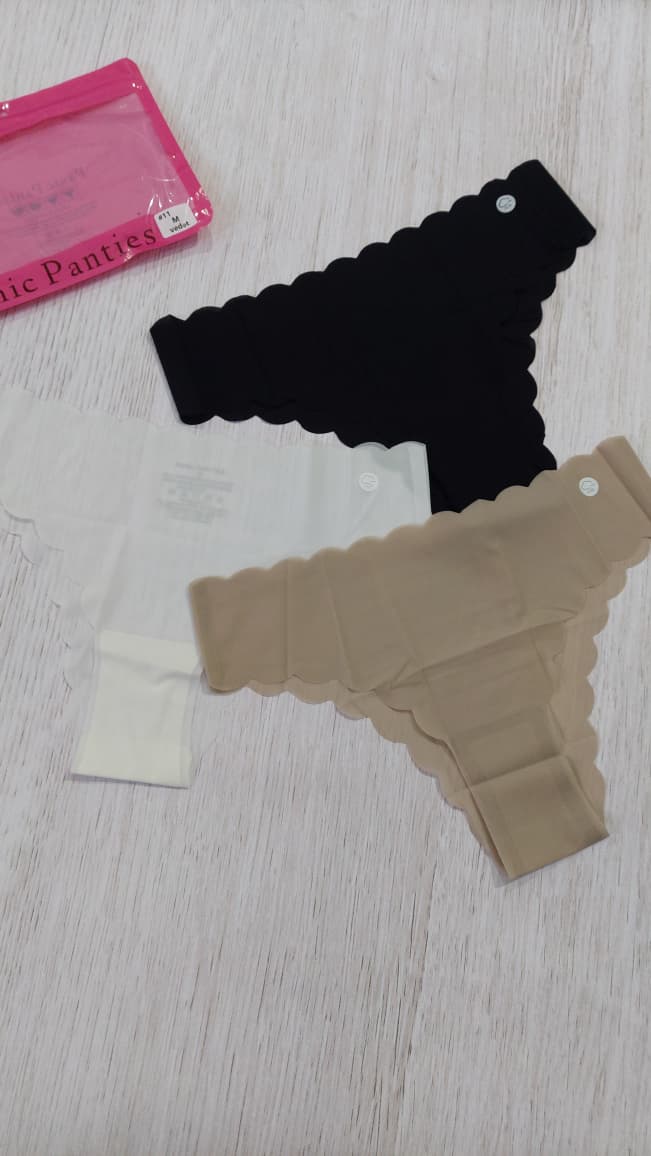 PANIC PANTIES #11 PACK X3 VEDETINA SEDA INVISIBLE -Tercera piel - - Imagen 2