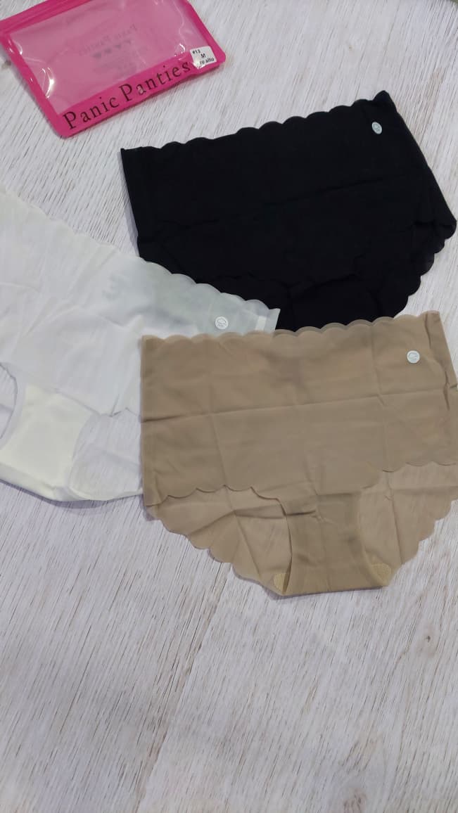 PANIC PANTIES #13 PACK X3 VEDETINA TIRO ALTO SEDA INVISIBLE -Tercera piel - - Imagen 2