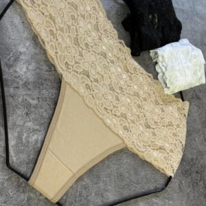 DQE 131 PACK X3 LESS DE ALGODON CON PUNTILLA ANCHA EN CINTURA