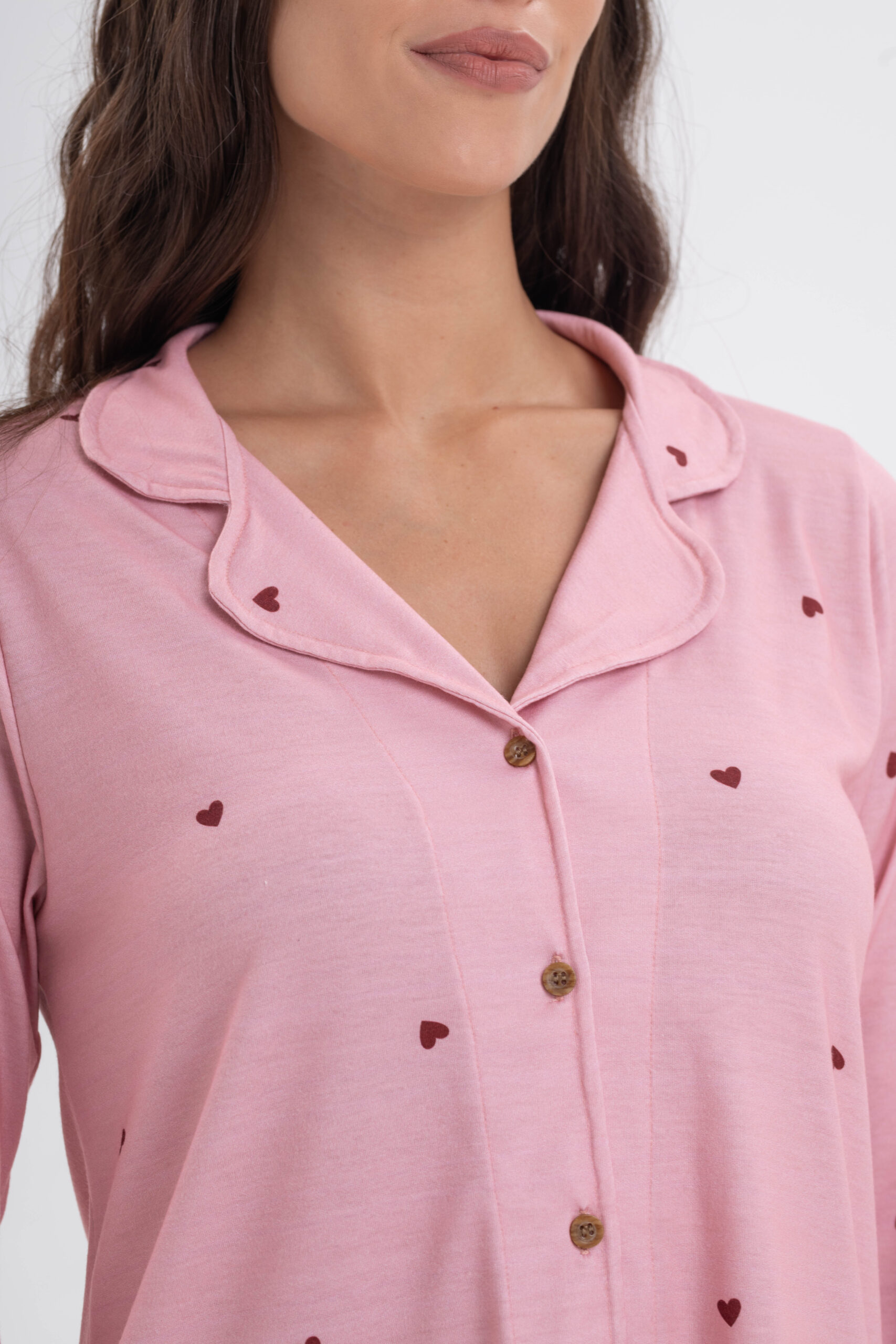 DOLCISIMA 1548L PIJAMA CAMISERO CORAZONES - Imagen 4