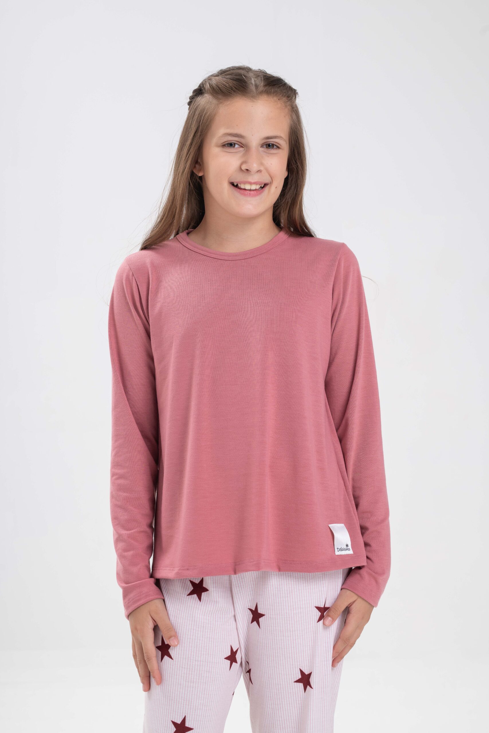 DOLCISIMA 1553NL PIJAMA PANTALON ESTAMPADO Y REMERA LISA - NIÑA/JUVENIL - Imagen 3