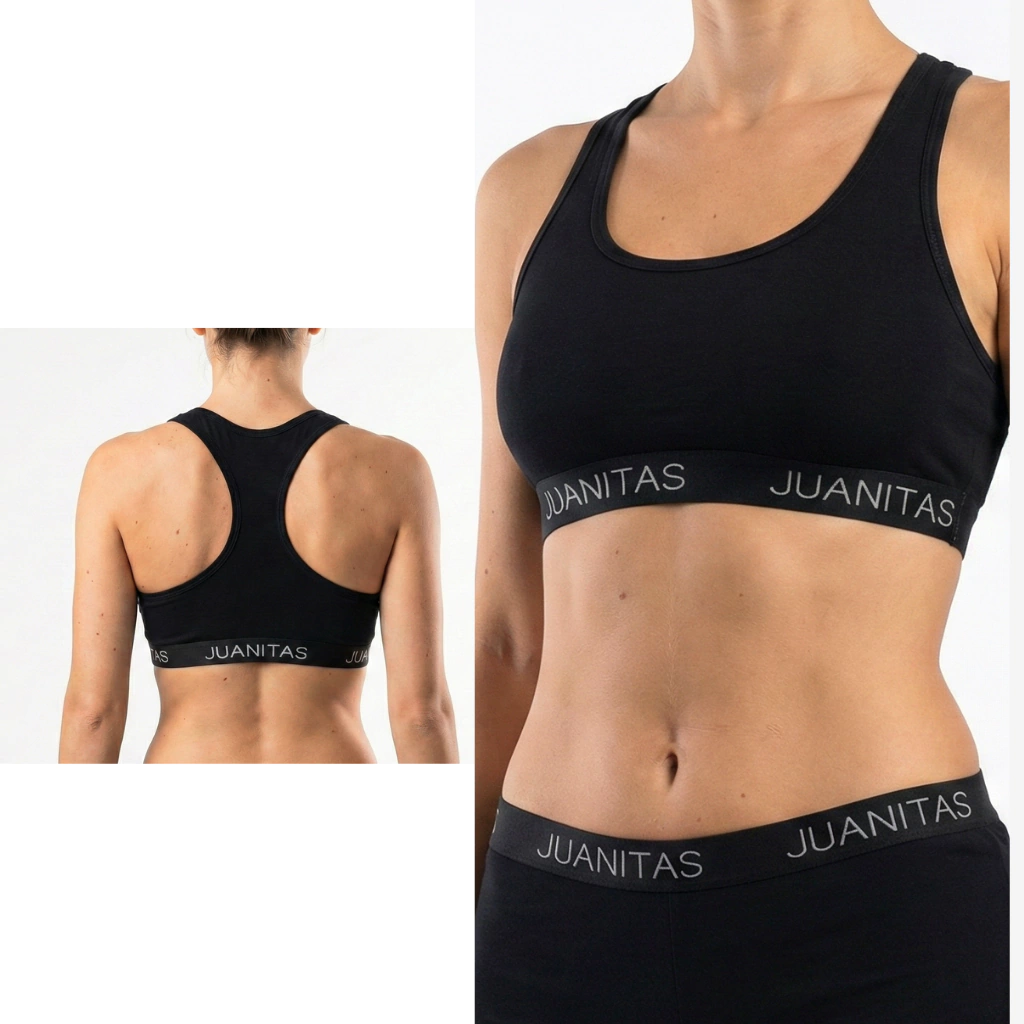 JUANITAS 201-401 CORPIÑO TOP DEPORTIVO CON ELASTICO PERSONALIZADO (Hasta el 110) - Imagen 3