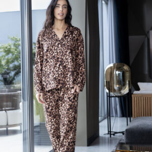 ANDRESSA P9084 PIJAMA MANGA LARGA ABOTONADO ESTAMPADO ANIMAL PRINT