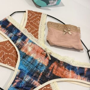 VINTAGE 5018 PACK X3 CULOTTELESS DE ALGODON Y LYCRA ESTAMPADA C/ PUNTILLA EN CINTURA TALLE UNICO
