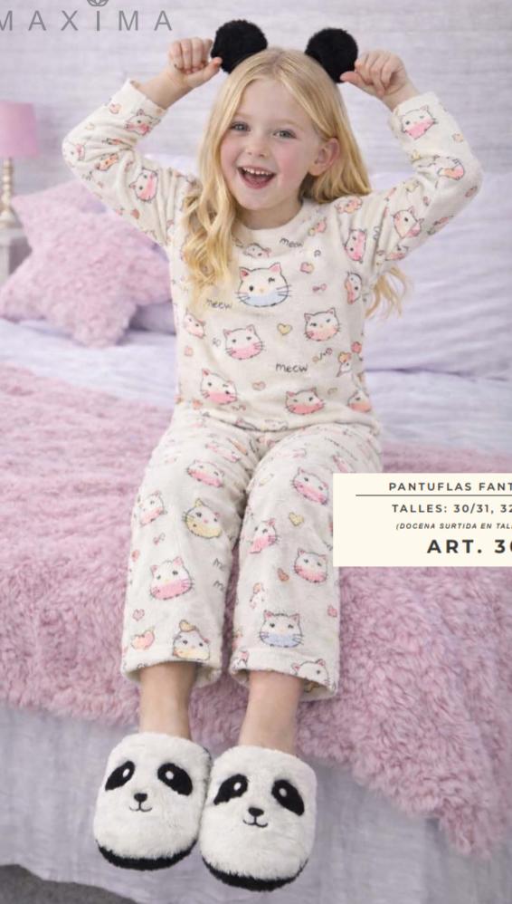 MAXIMA 3052 PANTUFLAS FANTASIA DE NIÑA - Talles 30/31 - 32/33 y 34/35 - Imagen 2