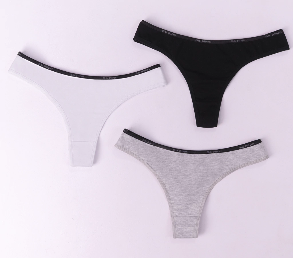 SO PINK #13201 PACK X3 COLALESS DE ALGODON Y LYCRA