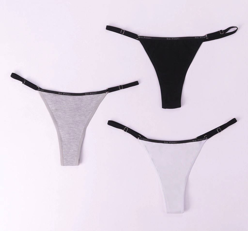 SO PINK #13211 PACK X3 COLALESS REGULABLE DE ALGODON Y LYCRA