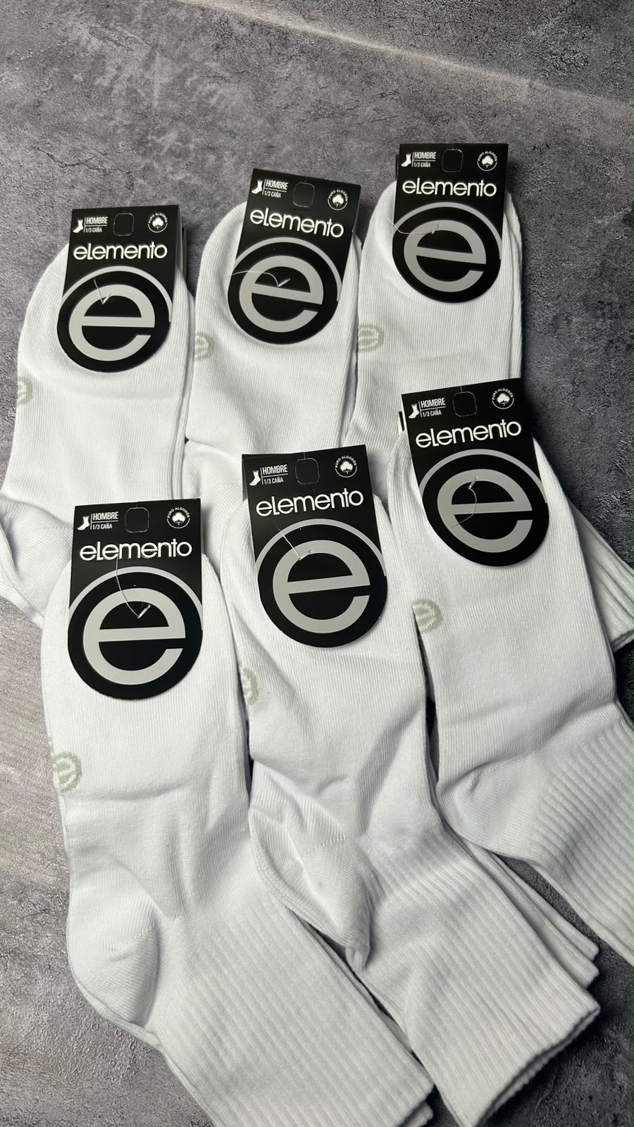 ELEMENTO 402B -1/3 DE CAÑA LISO HOMBRE – DOCENA COLOR BLANCO