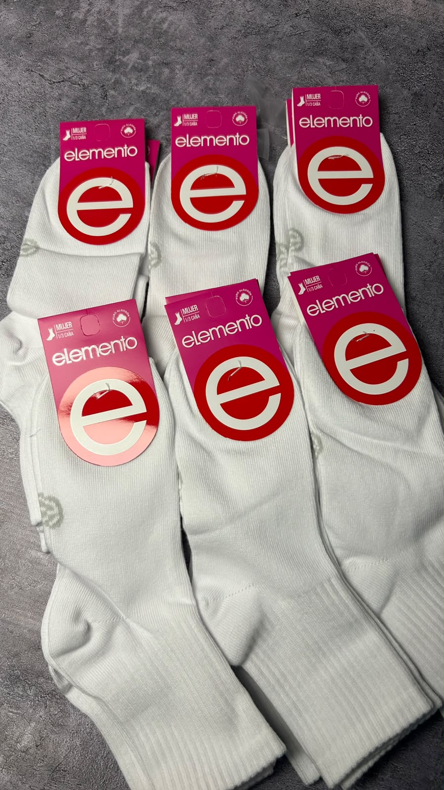 ELEMENTO 401B – 1/3 DE CAÑA LISO DAMA – DOCENA COLOR BLANCO
