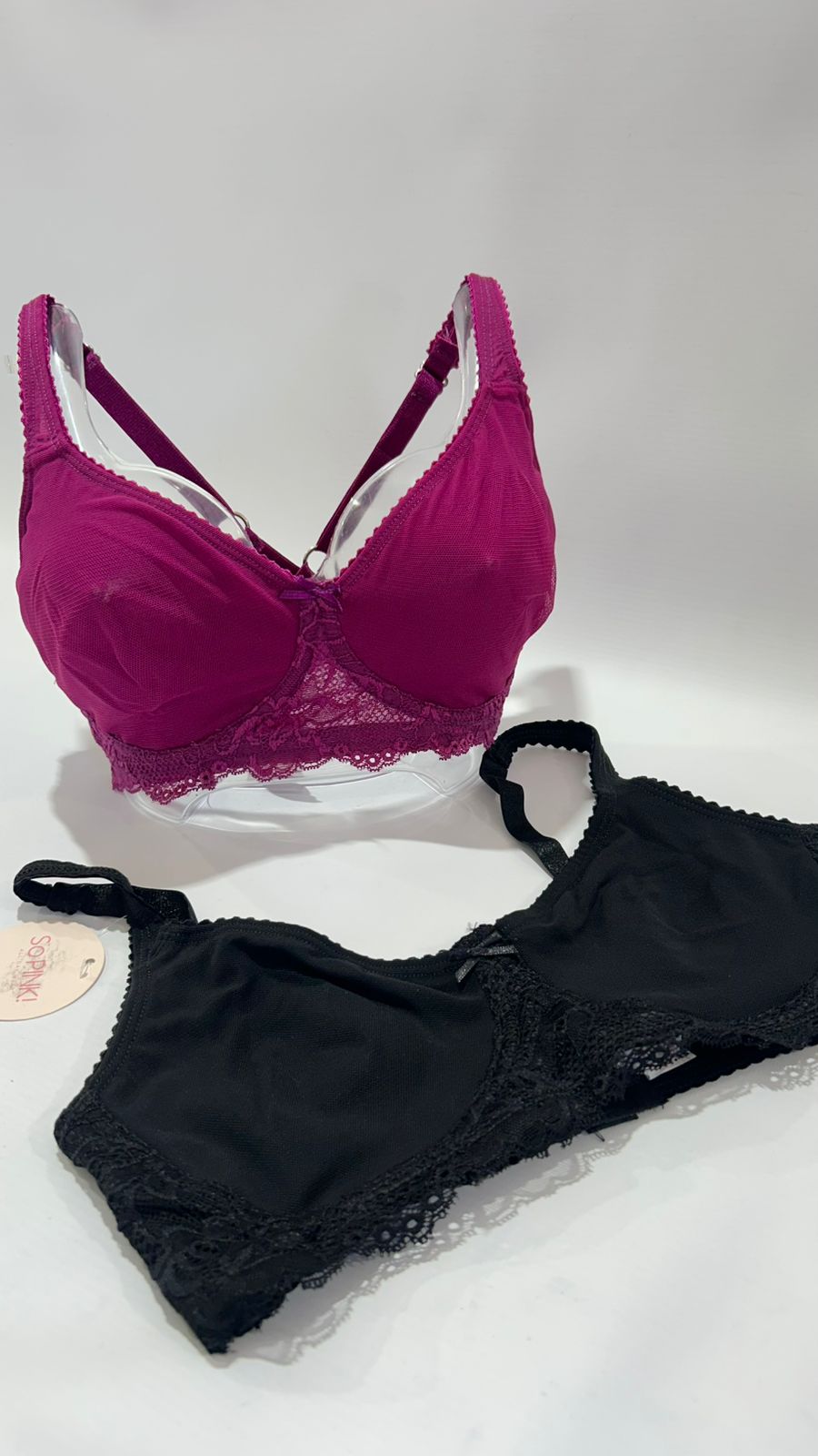 SO PINK #65210 CORPIÑO SIN ARO PERFOMADO DE POWER Y PUNTILLA -Linea Madrid - Imagen 3