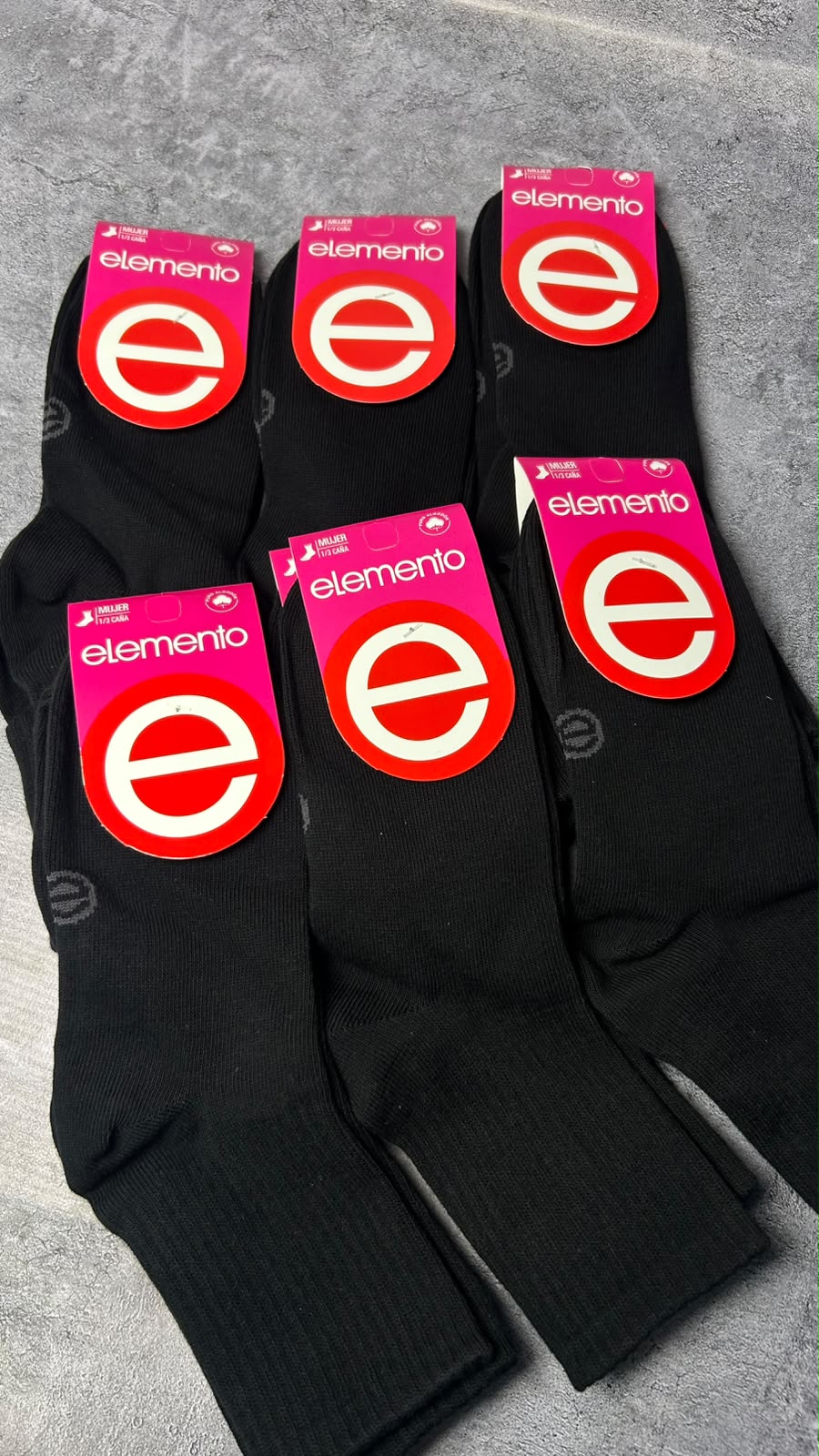 ELEMENTO 401N -1/3 DE CAÑA LISO DAMA – DOCENA COLOR NEGRO