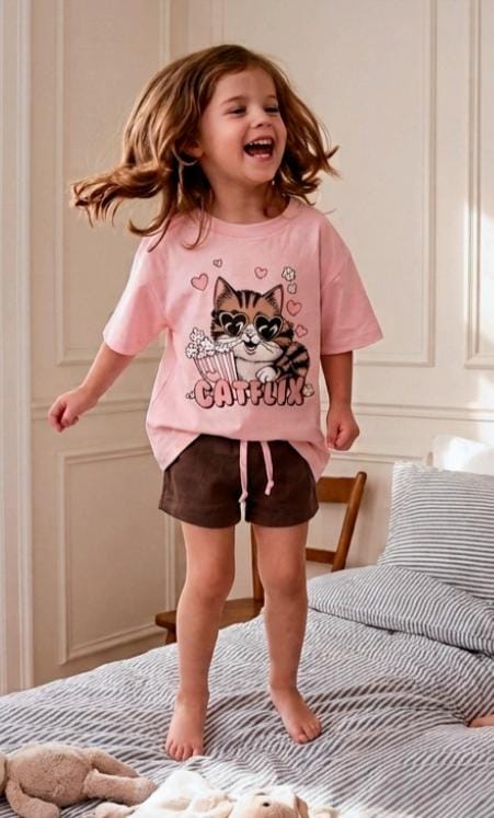VINTAGE 913 PIJAMA DE JERSEY ALGODON NIÑA - Imagen 2