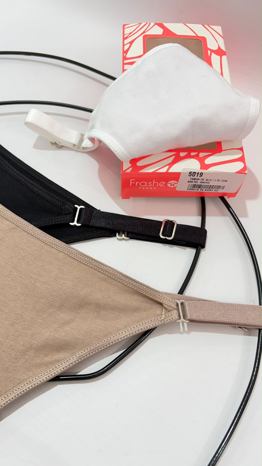 FRASHE 5019 PACK X3 LESS REGULABLE DE ALGODON Y LYCRA CON BRETEL ANCHO- Talle unico - Imagen 2