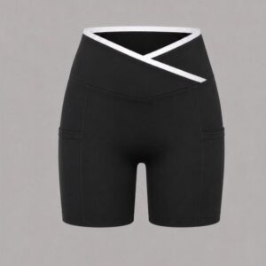 ANDRESSA ACTIVE AC248 SHORT CON CINTURA EN V DE MICROFIBRA CON VIVOS
